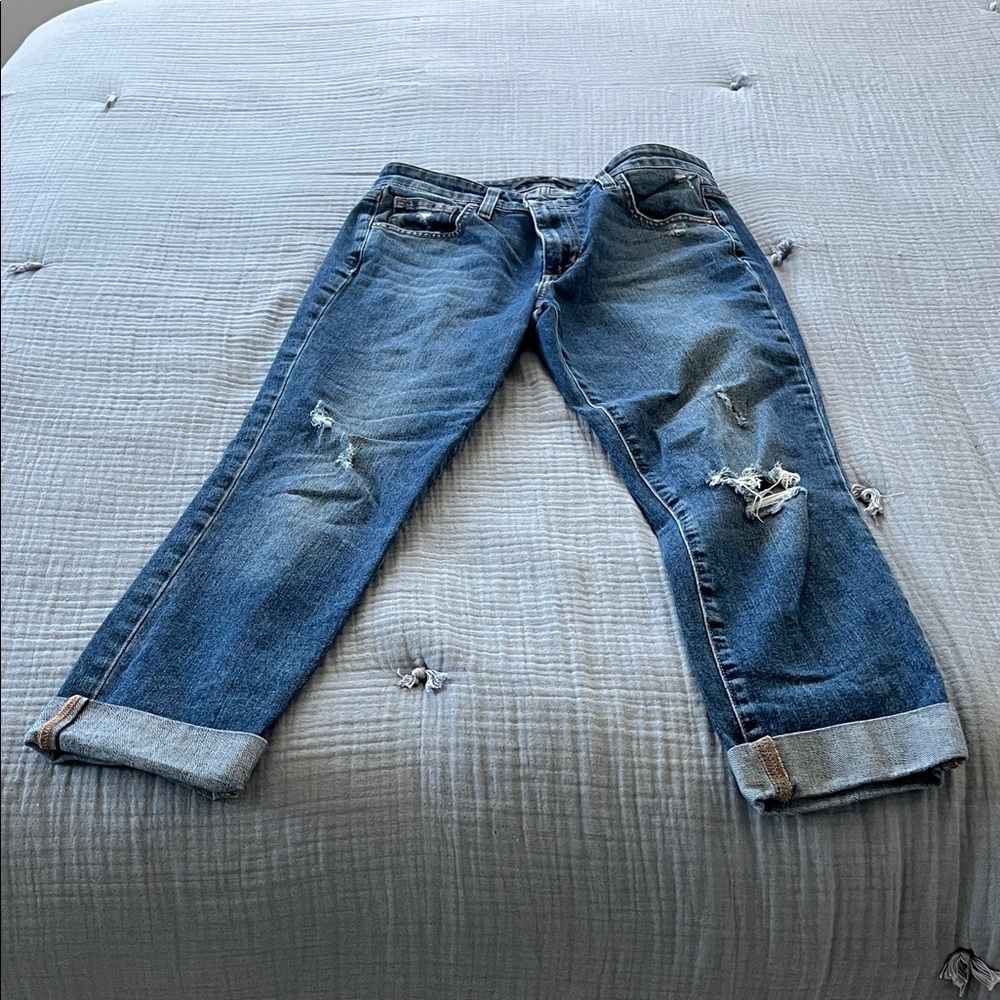 Joe’s Distresses Rolled Cuff Blue Jeans